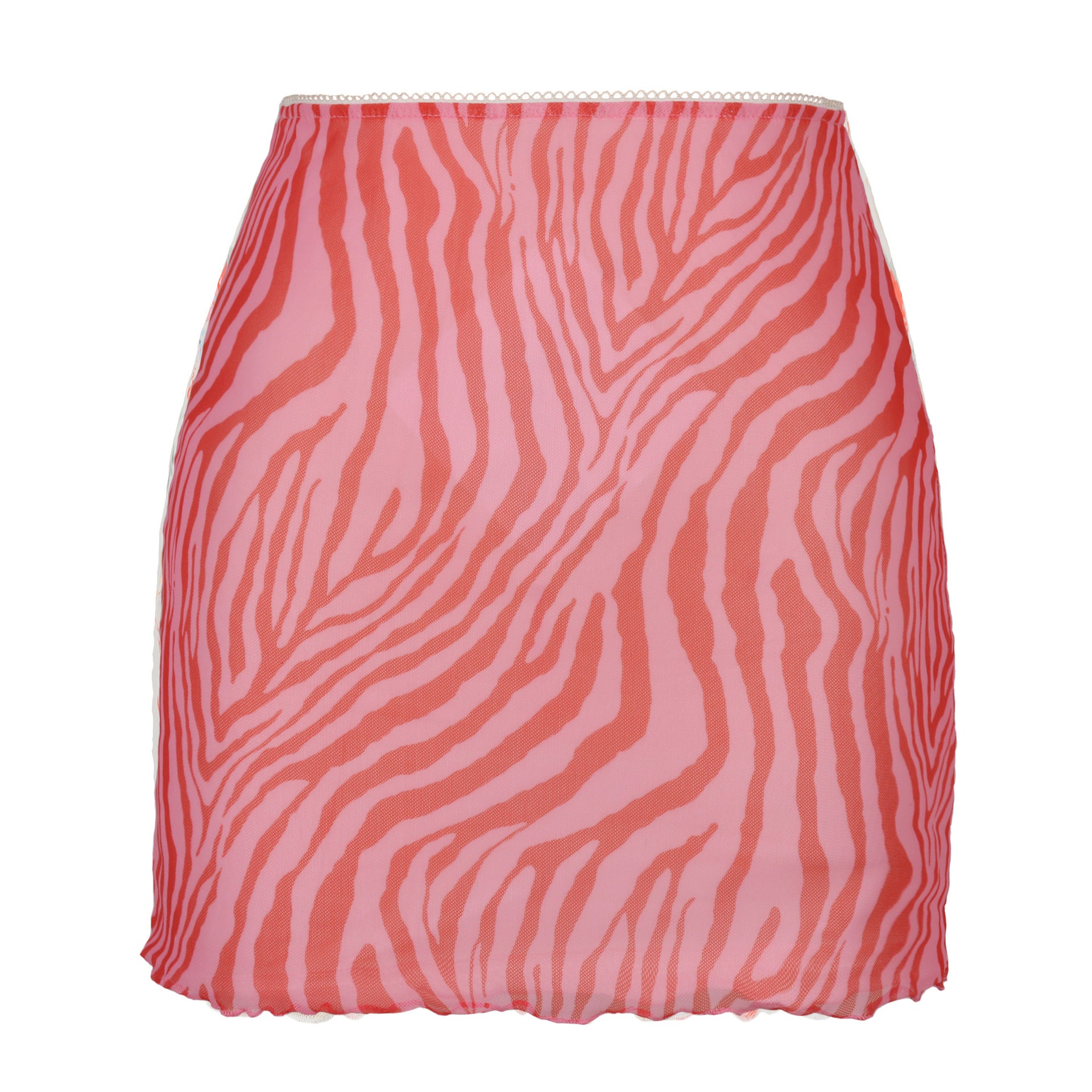Women's Printed Tulle High Waist Slim Hip Skirts