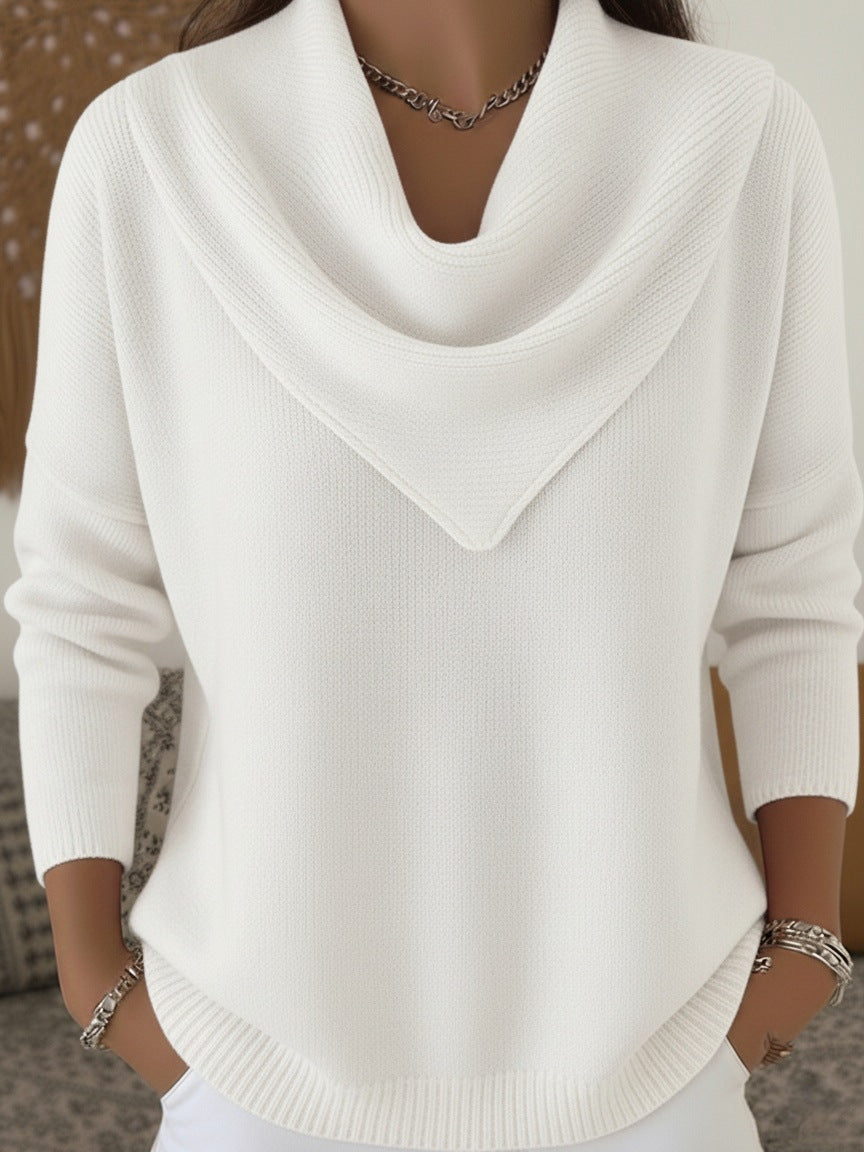 Attractive Classic Women's Solid Color Long-sleeved Tops