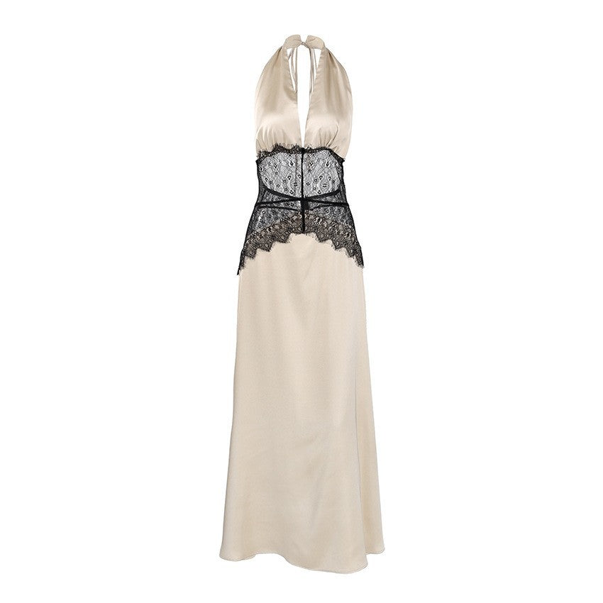 Charming Women's Long Sexy Lace Stitching Clothing