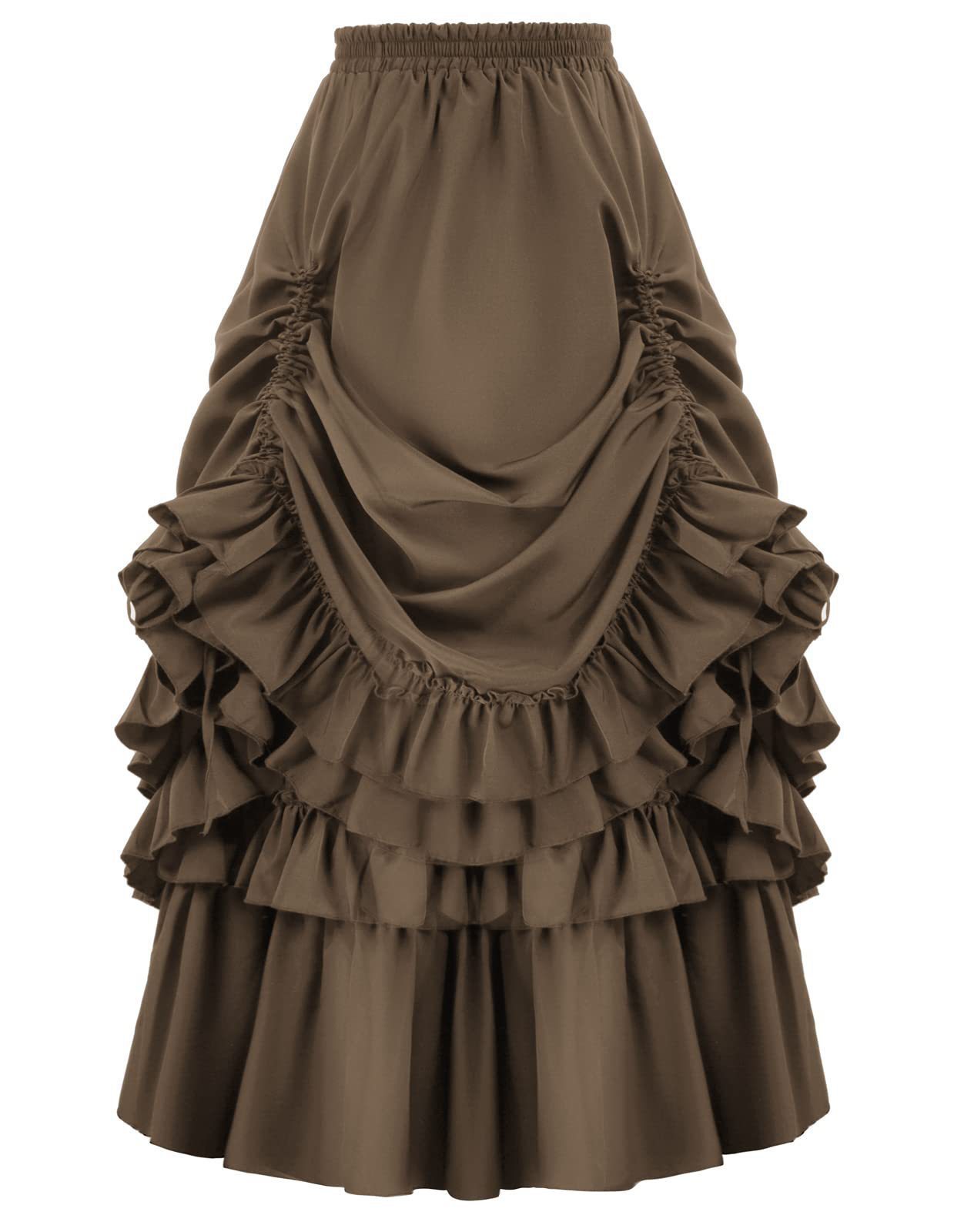 Women's Retro Style Nipped Waist Solid Color Activity Skirts
