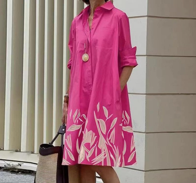 Colorful Blooming Summer Comfortable Shirt Digital Dress