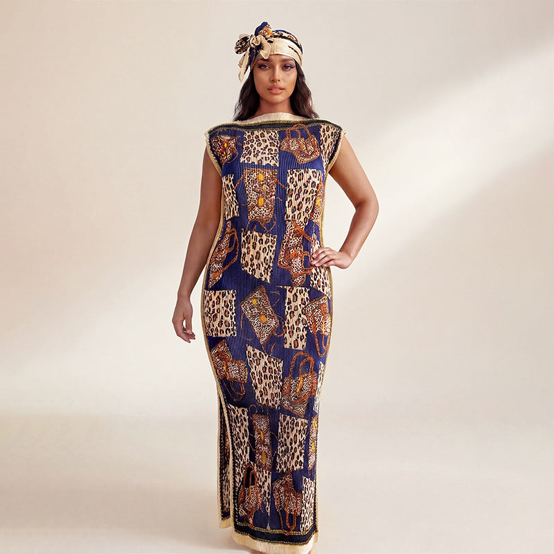 Women's Source African Robe With Scarf Arab Dress