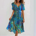 Women's Summer Loose Casual Floral Printed Dress