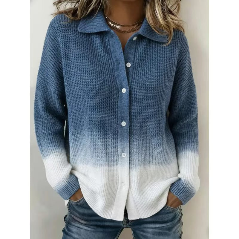 Women's Long-sleeved Winter Large Lapel Effect Inner Cardigans