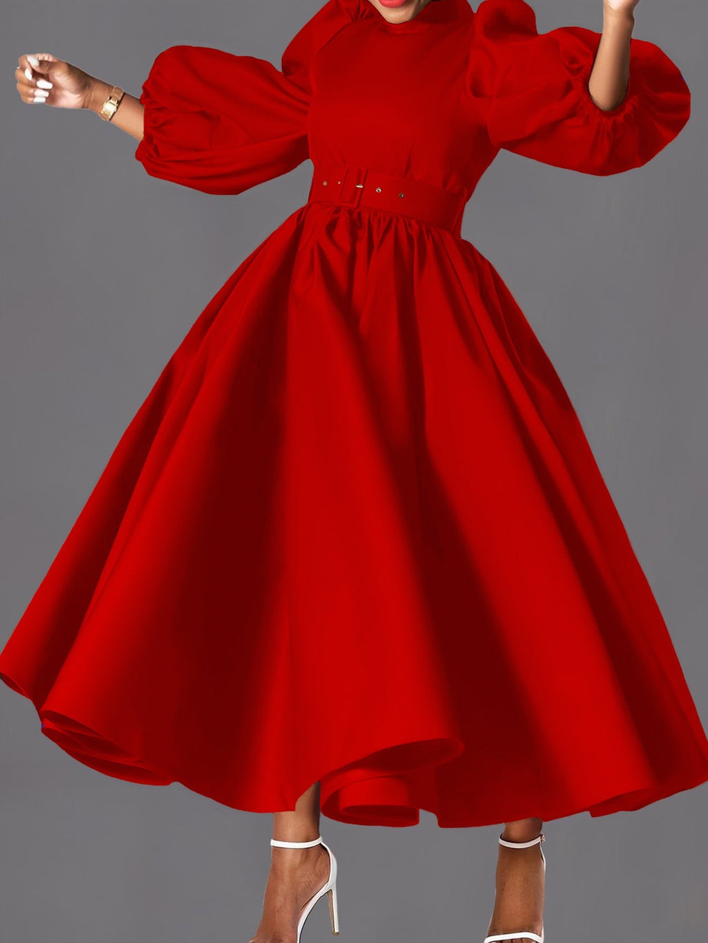 A- Line Shirt With Pockets Belt Skirts