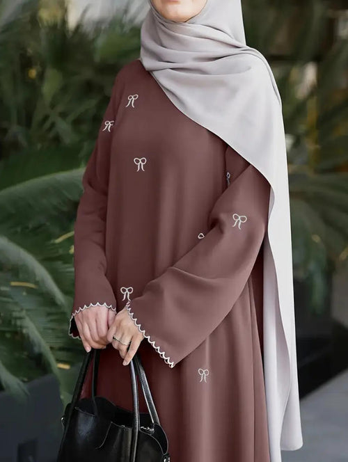Arab Embroidered Rhinestone Robe Fashion Outerwear Dress