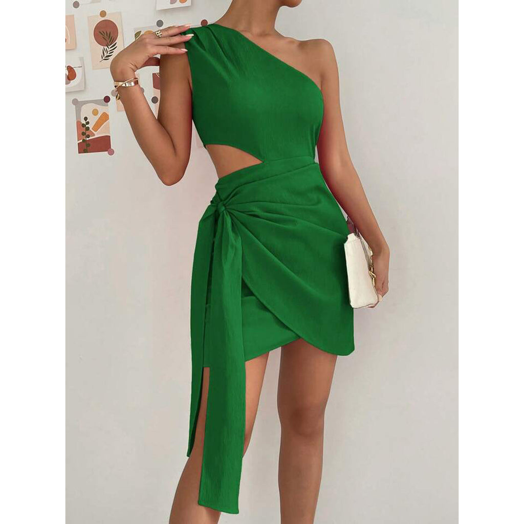 Stylish Glamorous Innovative Side Stomach Blanket Dress