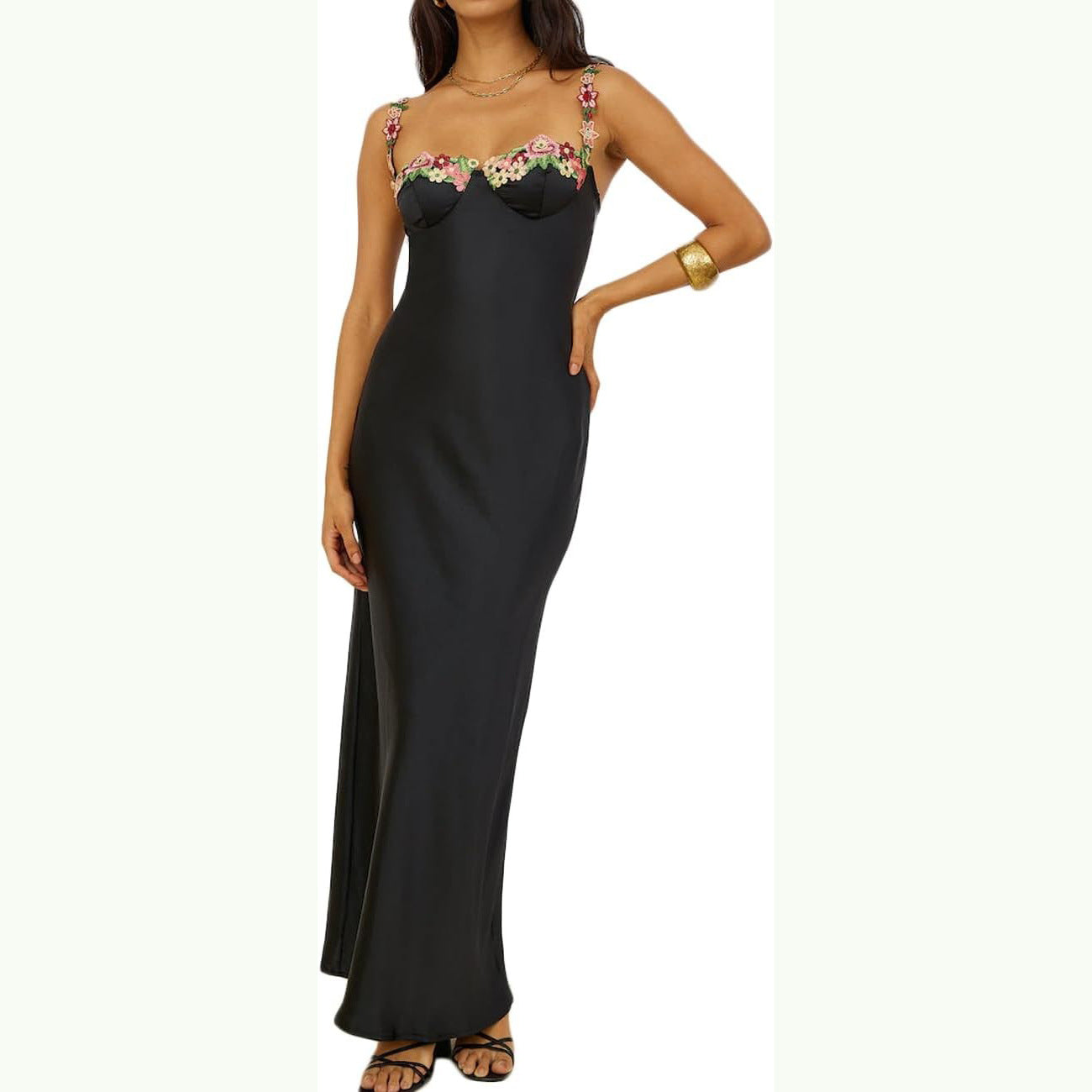 Strap Lace Satin French Minority Pure Hot Dress