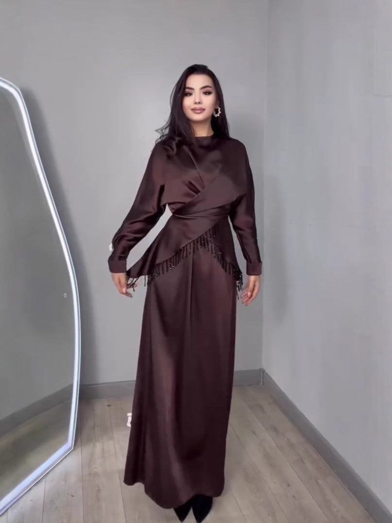 Winter Elegant Graceful Long Sleeve Silky Suits