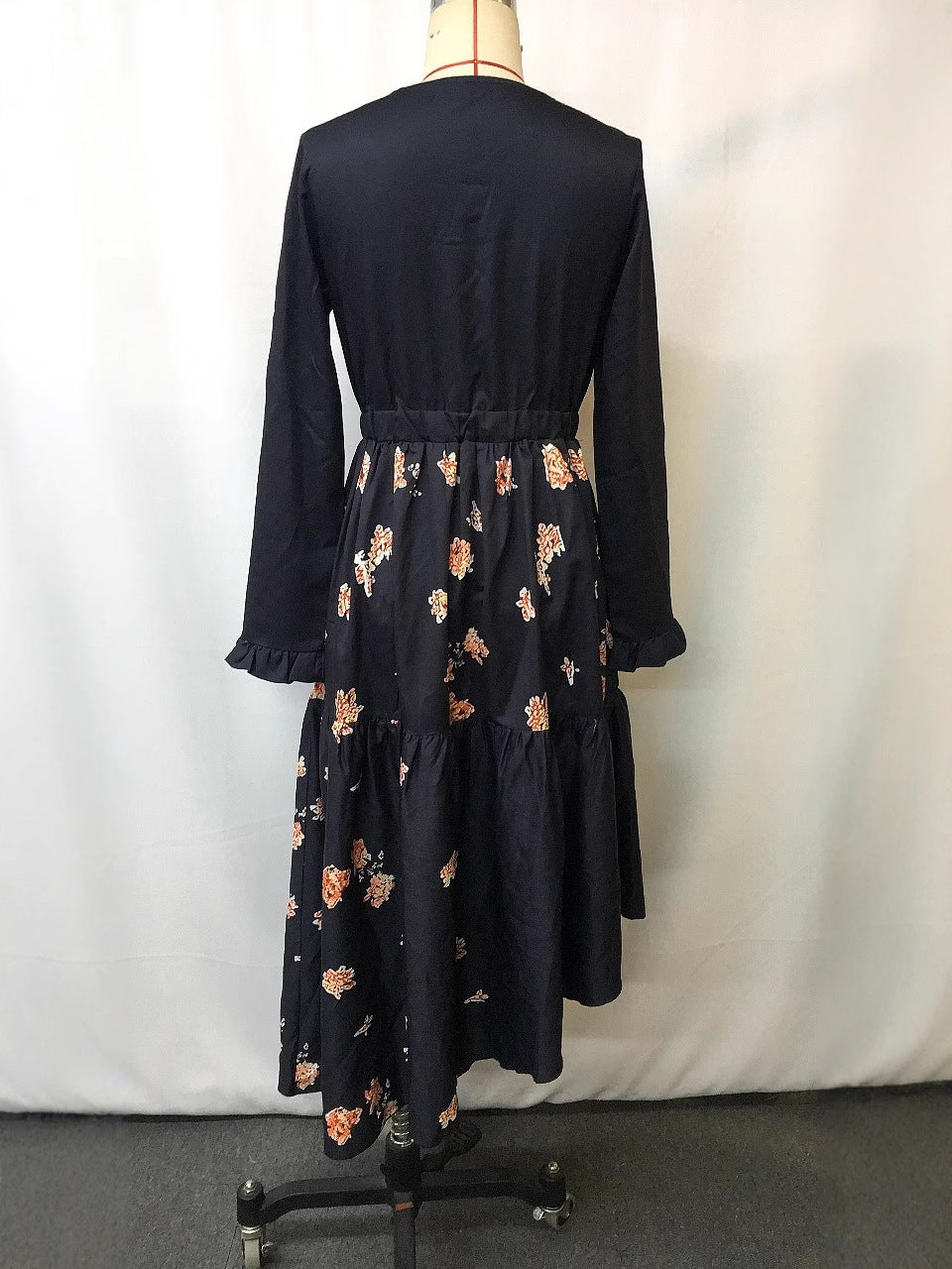 Western Denim Ethnic Style Floral Vintage Dress