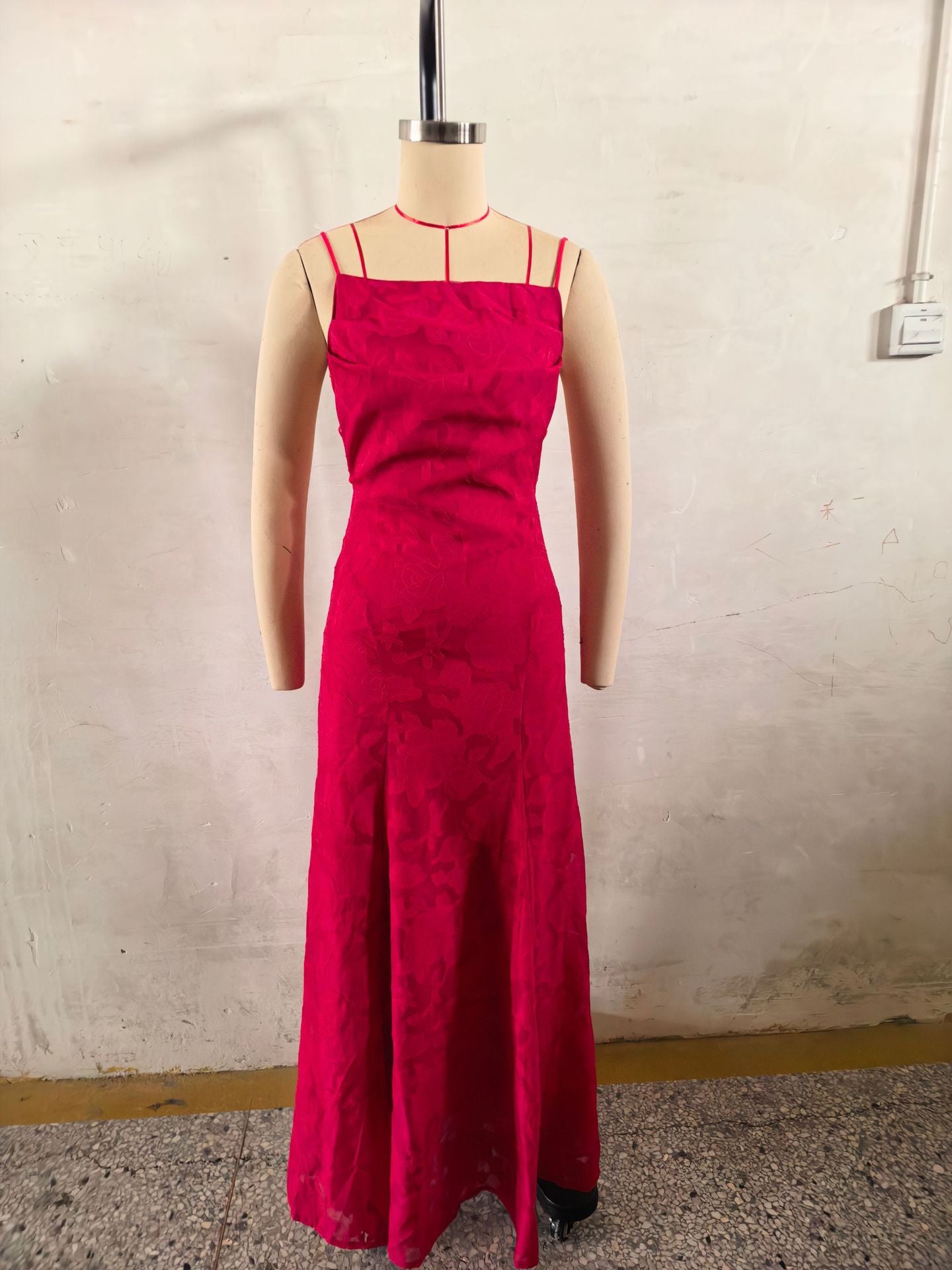Women's Fashion Hot Style Wine Red Sexy Dress
