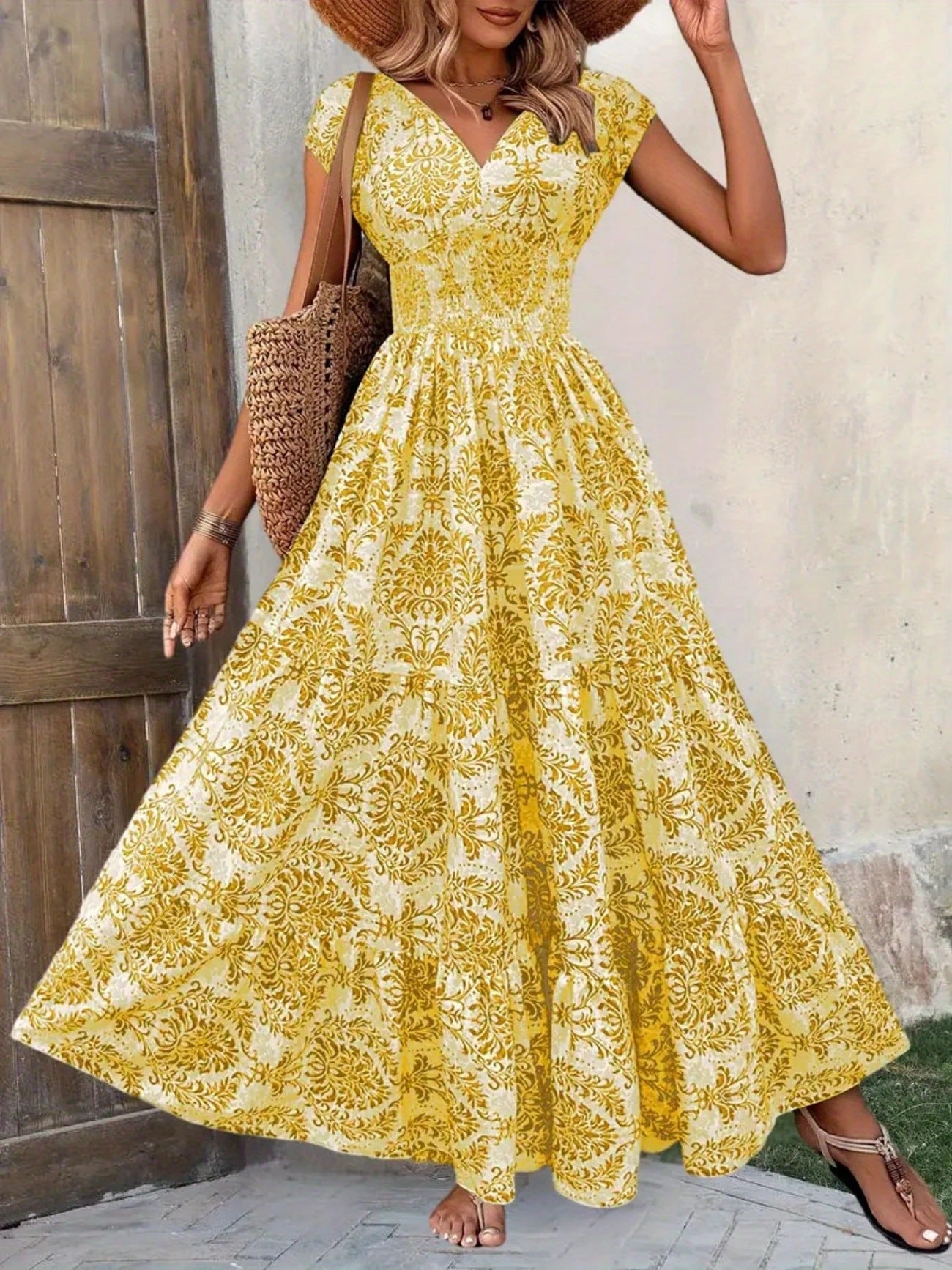 Pretty Classic Trendy Graceful Printed Long Dress