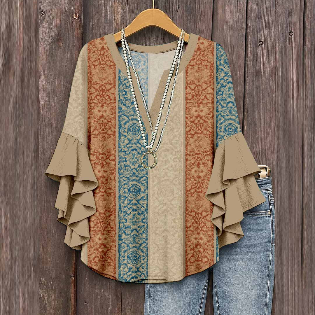 Women's Creative Floral Element Printing Digital Casual Trend Lotus Women's T-shirt