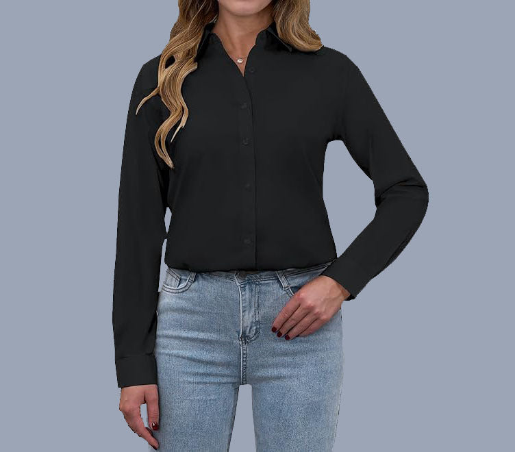 Women's Collar Shirt Loose Fashion Temperament Pure Blouse