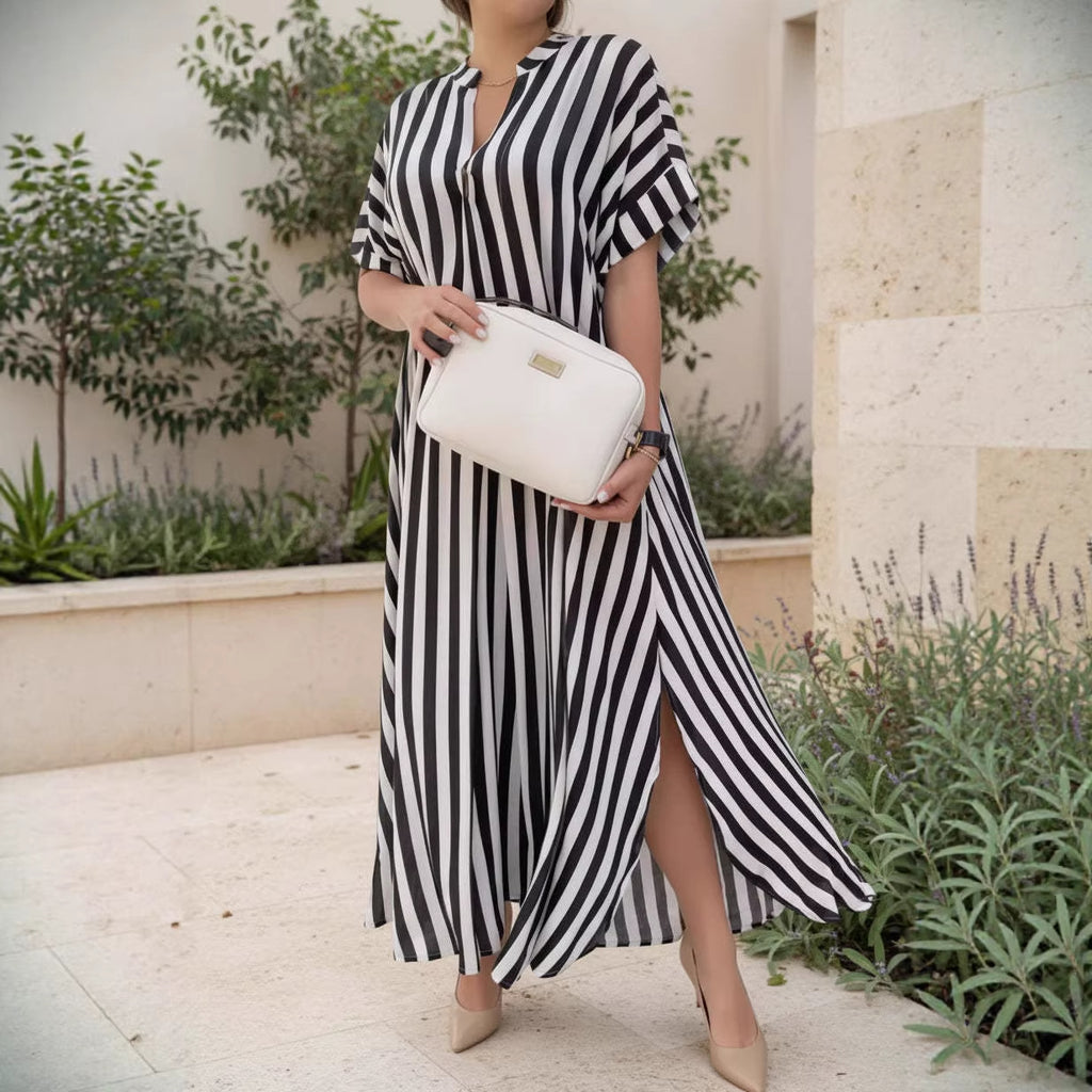 Popular Classy Stylish Striped Beach Casual Dress