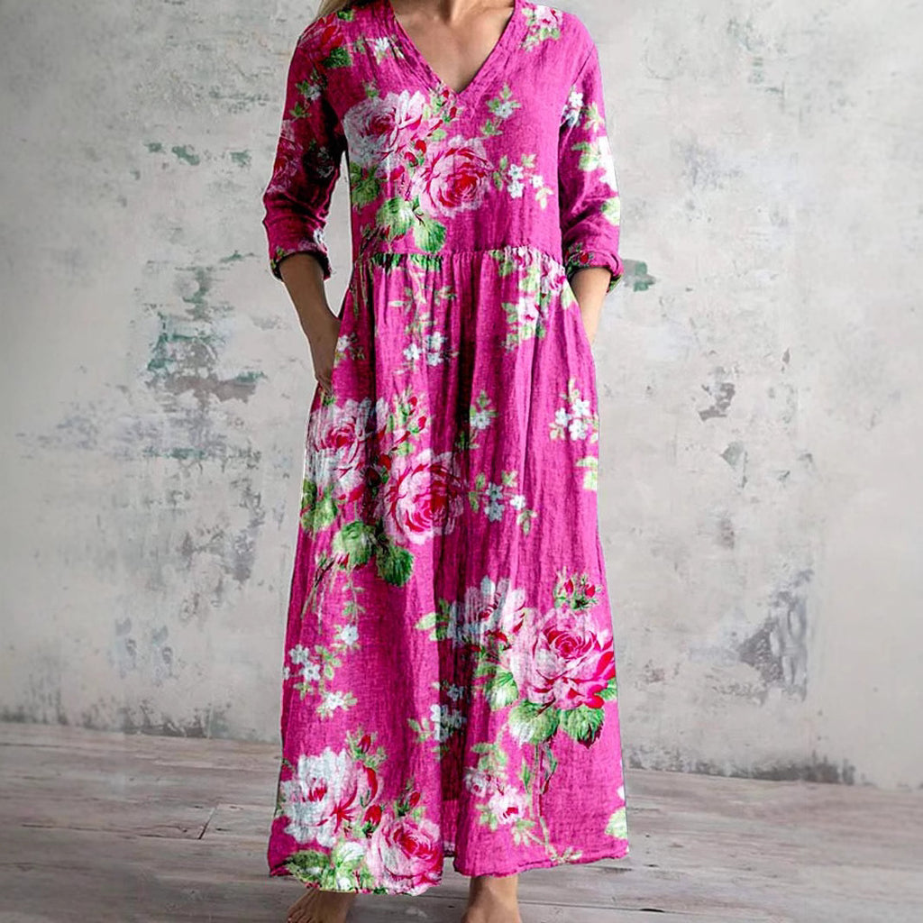 Women's Printed Summer City Casual Loose Dress