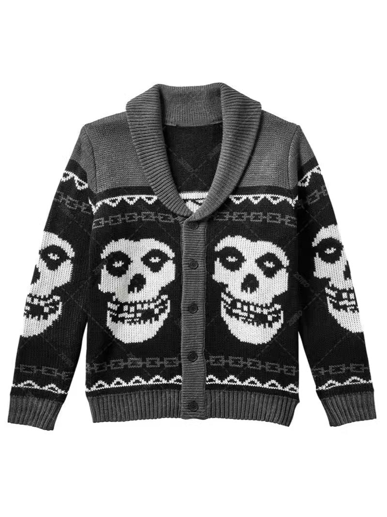 Male Female Personality Fashion Loose Lapels Women's Sweater