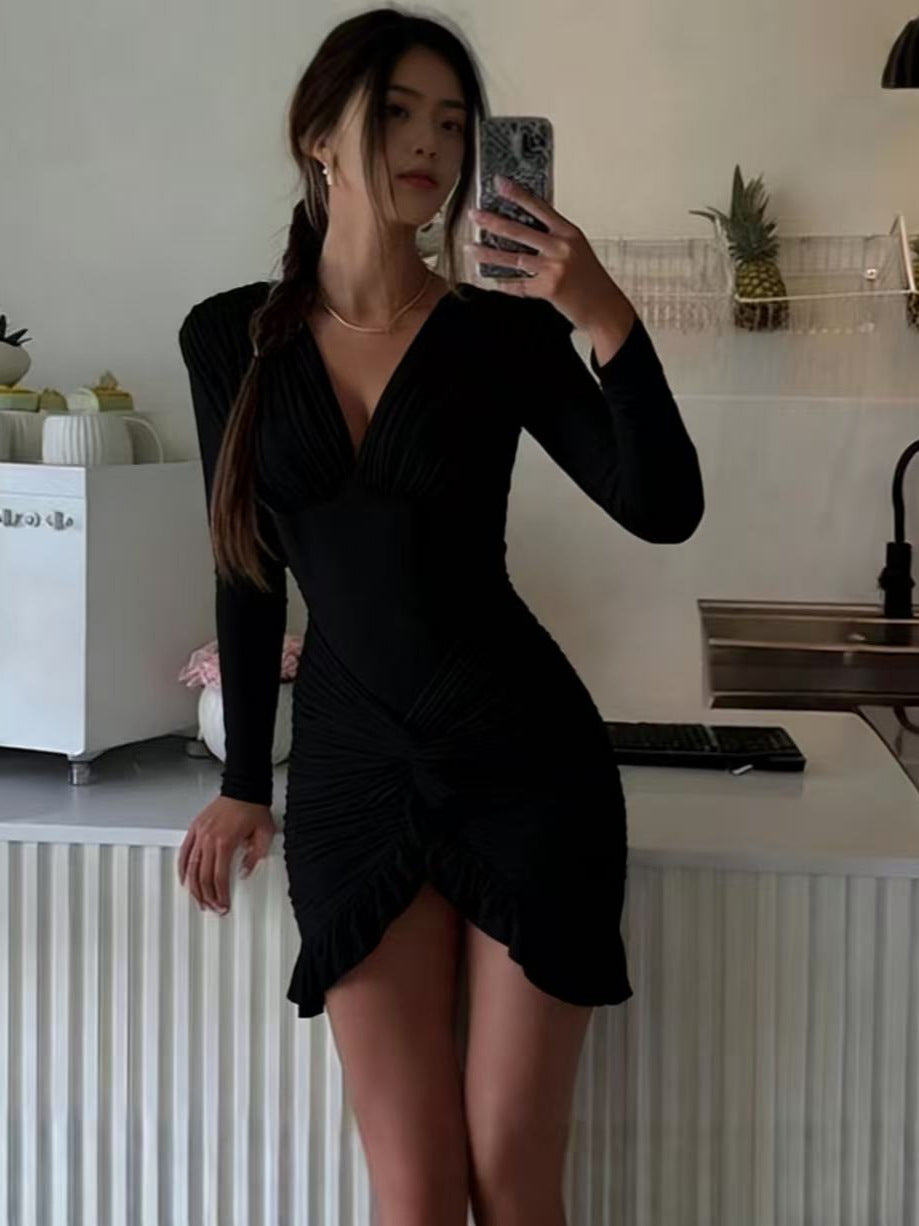 Women's Elegant Solid Color Sheath Fashionable Temperament Skirts