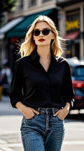 Women's Simple Wear Shirt Long Sleeve Temperament Work Clothes Blouse