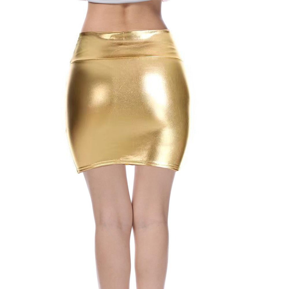 Women's Colorful Metal Hip Fashionable Elegant Nightclub Skirt