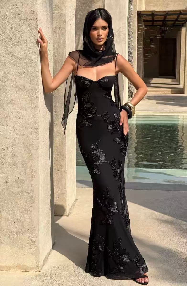 Women's Summer Sexy Slim Hip Backless Elegant Dress