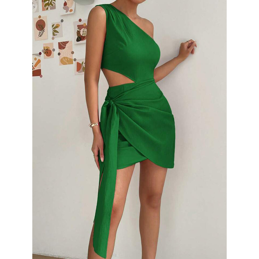 Stylish Glamorous Innovative Side Stomach Blanket Dress