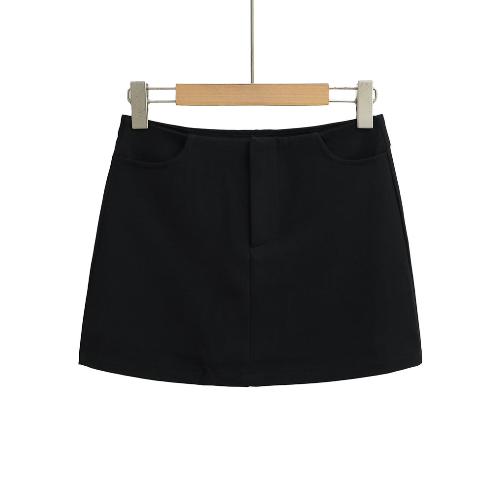 Spring Simple Basic Hot Sexy Hip Skirt