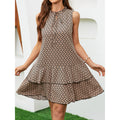 Cool Printed Bow Tie Fashion Lace Dress
