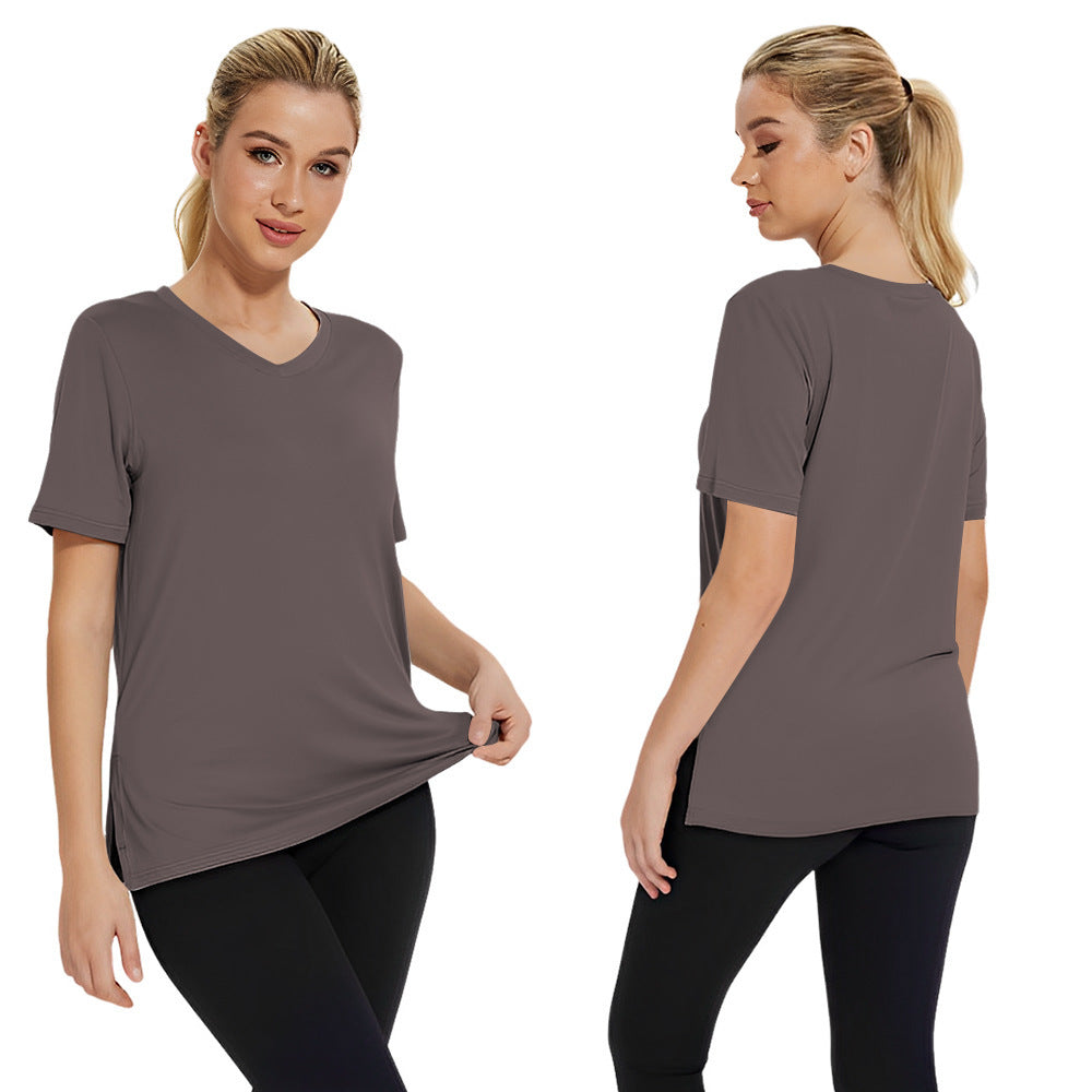 Women's Simple Fashion Pure Color Loose Split Clothing