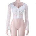 Beautiful Lace Stitching Long-sleeved Autumn Casual Tops