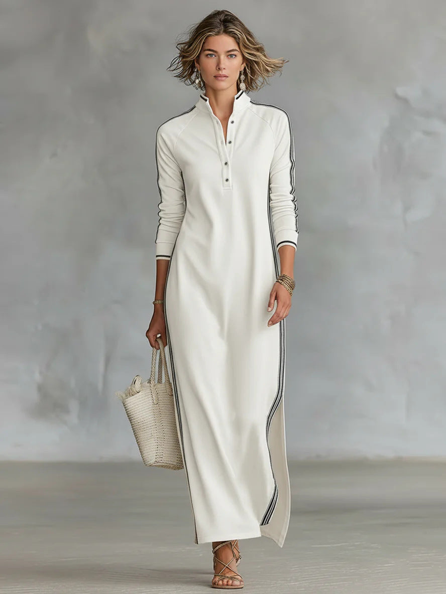 Women's Simple White Piping Collar Decorated With Sweaters