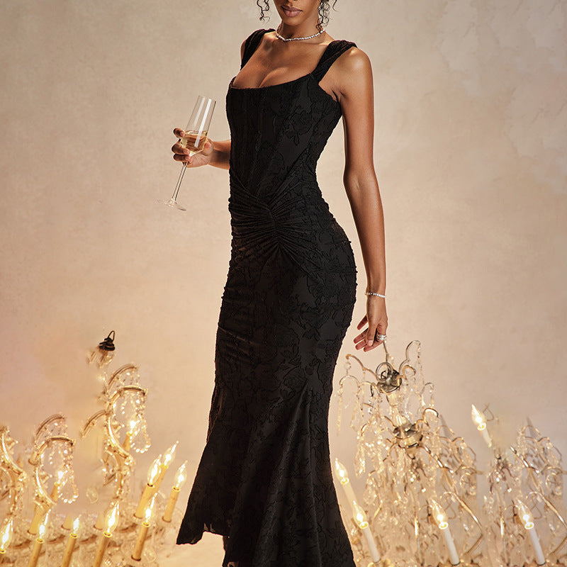 Women's Tube Fashion Sexy Hot Elegant Backless Fishtail Dress