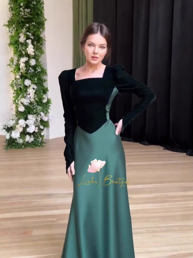 Autumn Vintage Court Style Long Sleeve Dress