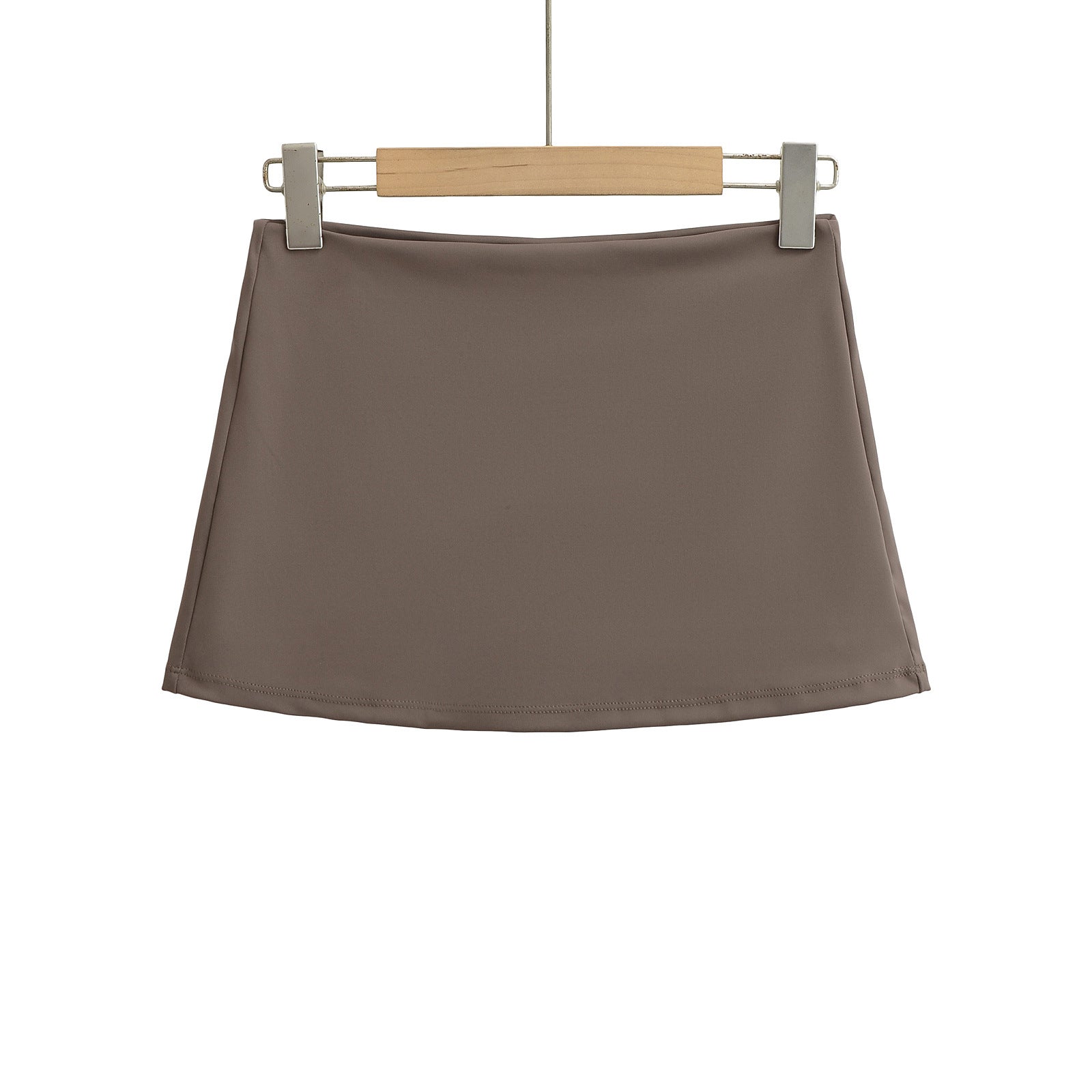 Spring Solid Color Simple Basic Yoga Sheath With Skirts