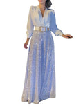 Long Sleeve Elegant Waist Slimming Deep Wide Pants