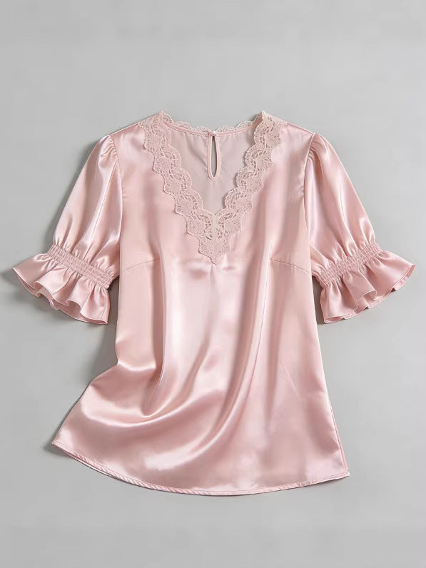 Versatile Beautiful Women's Ruffled For Shirt Blouse