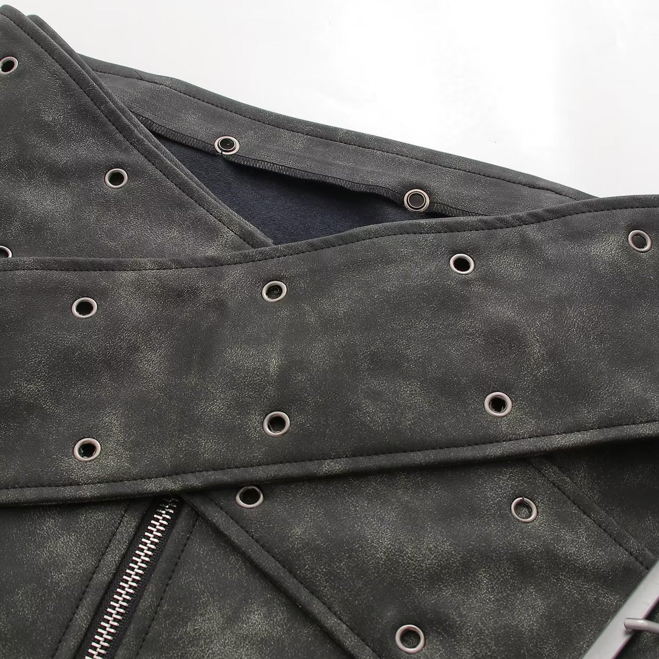 Autumn Unique Cross Belt Design Middle V-shaped Skirt
