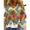 Cool Christmas Abstract Printing Casual Cloak Sweaters