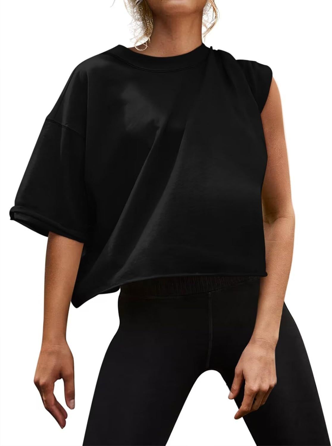 Sports Sleeve Yoga Leisure Workout Loose Women's T-shirt