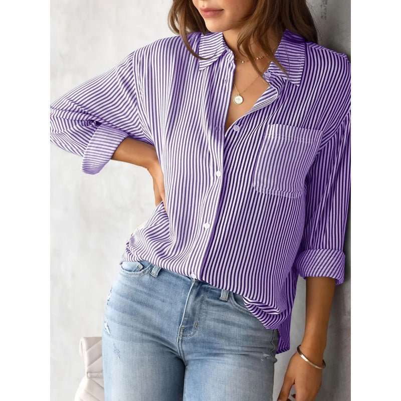 Women's Loose Casual Long Sleeves Shirt Tops
