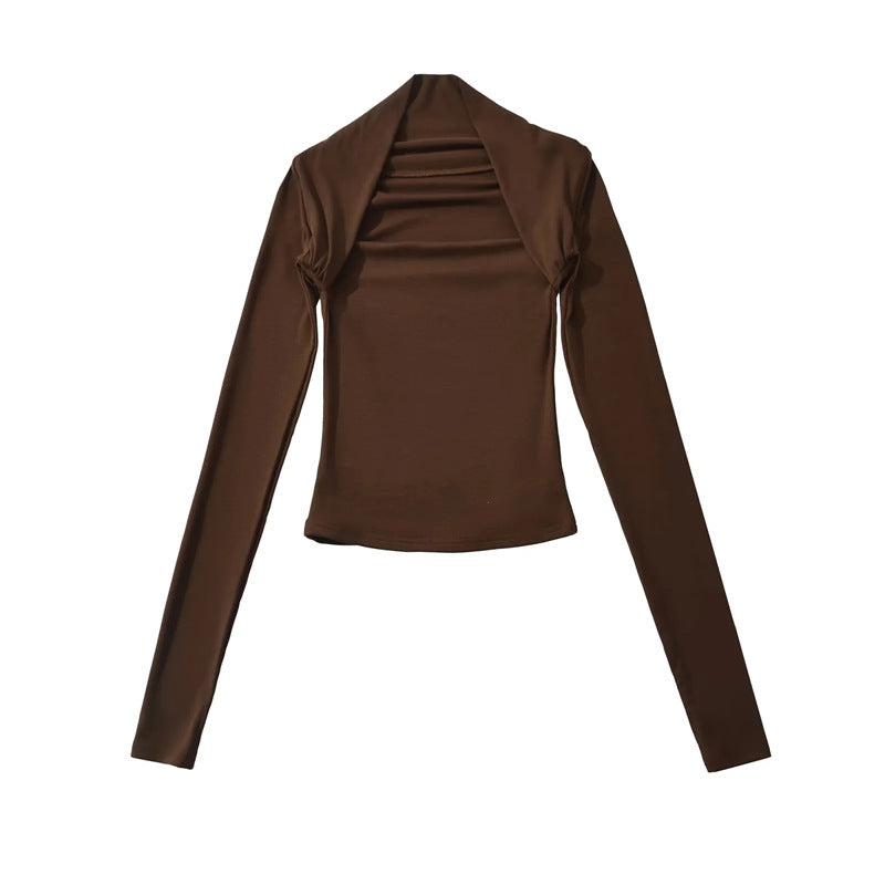 Women's Pure Desire Style Hot Square Collar Raglan Sleeve Slim Women's T-shirt