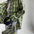 Women's Retro Style Loose Shirt Fashion Plaid Blouse