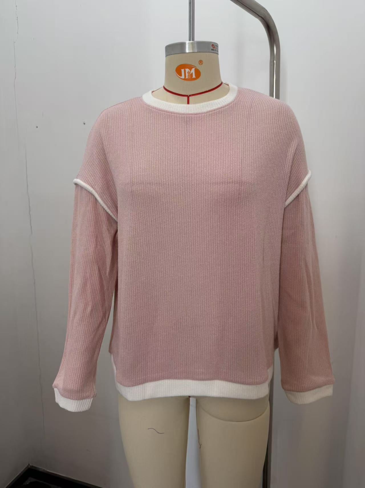 Women's Round Neck Imitation Long Sleeve Loose Women's T-shirt