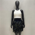 Classic Women's Feather Color Masquerade Fashion Skirts