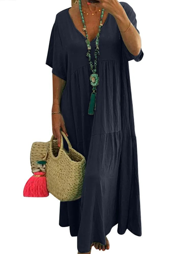 Elegant Classic Irregular Long Large Hem Dress