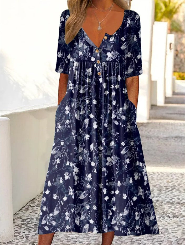 Popular Women's Printed Pocket Clinch Long Cardigans