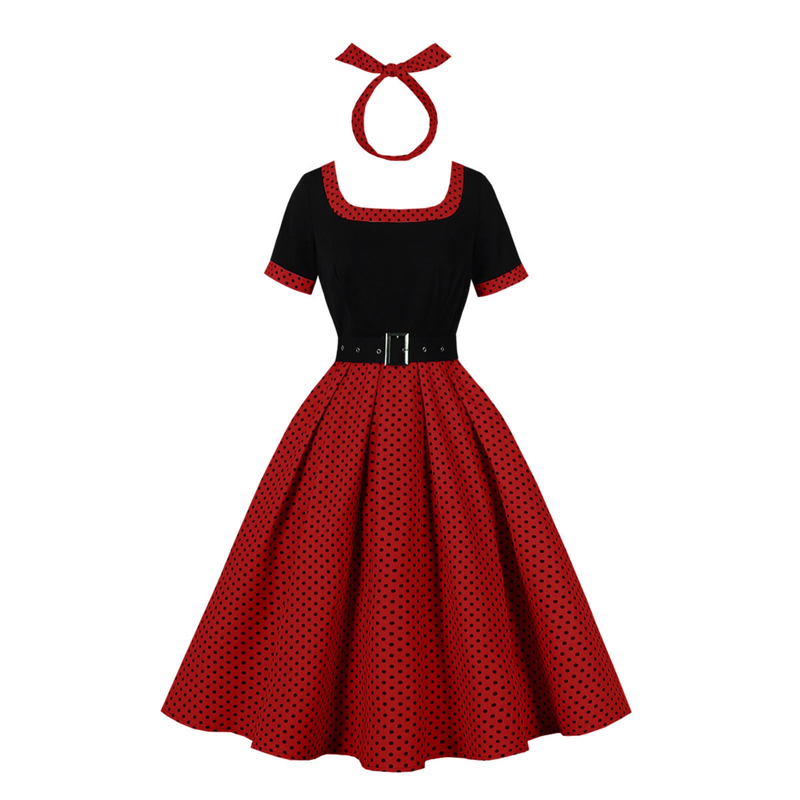 Women's Elegant Retro Party Court Polka Dot Dress