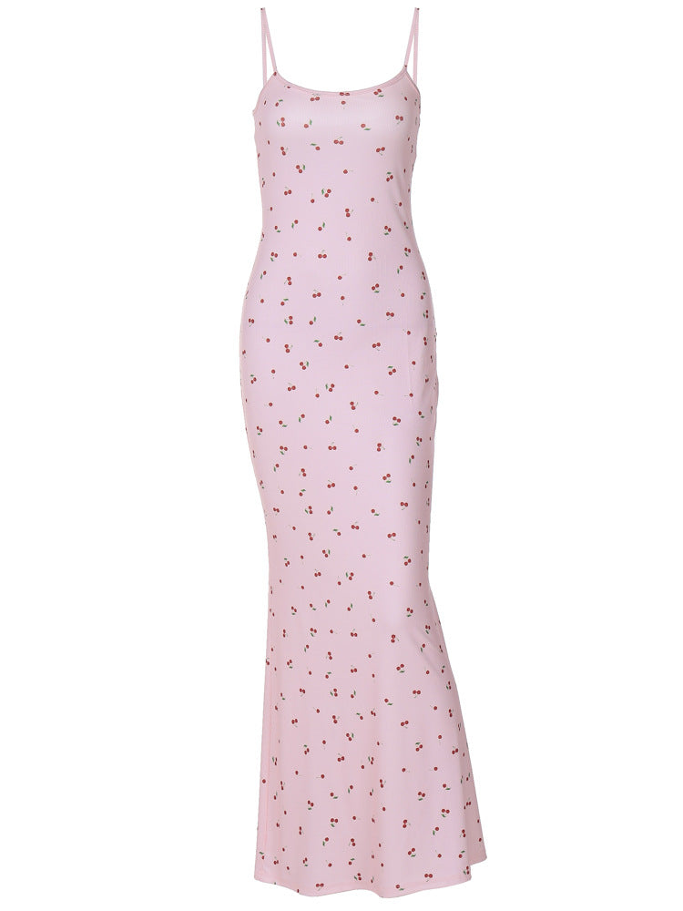 Women's Fresh Sweet Style Sheath Long Floral Dress