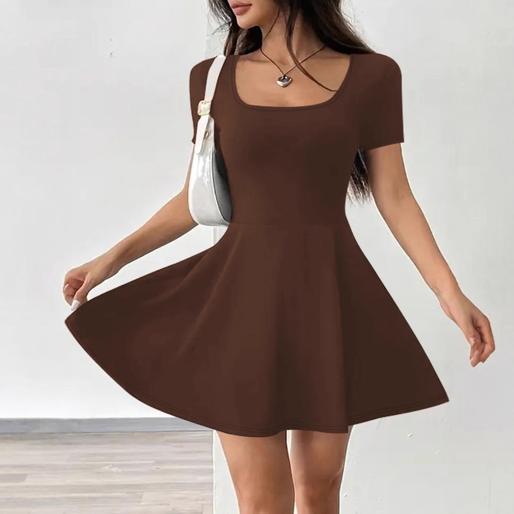 Women's Sexy Low Collar Waist Slimming Two-piece Dress