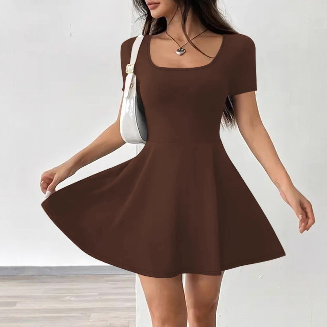 Women's Sexy Low Collar Waist Slimming Two-piece Dress